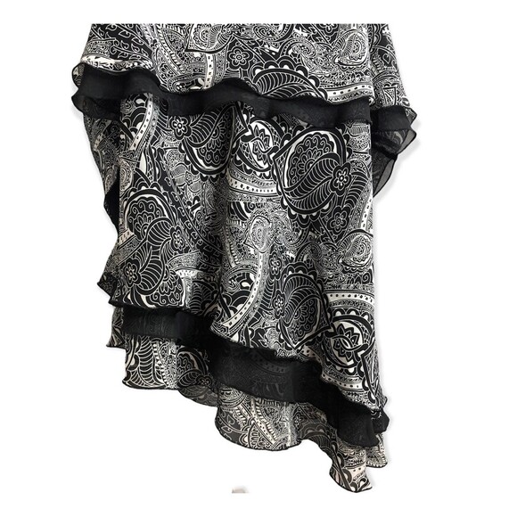 Fashion Bug Assymetrical Layered Flowy Paisley Print Blouse - Picture 5 of 6